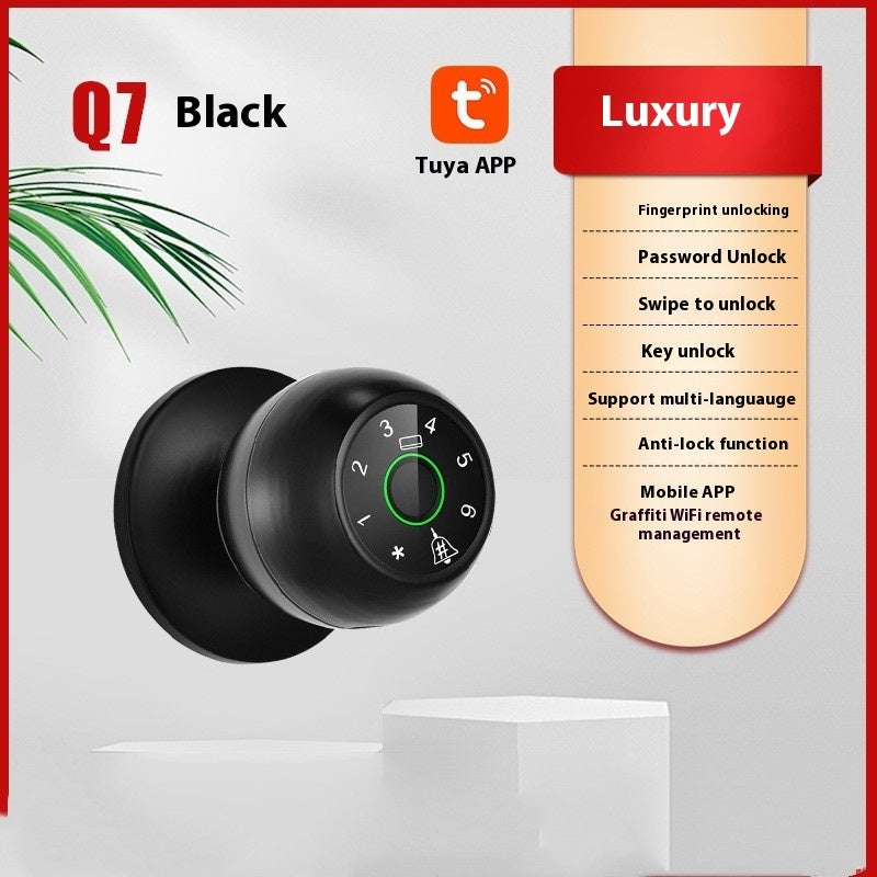 Spherical Smart Lock Semiconductor Fingerprint Identification
