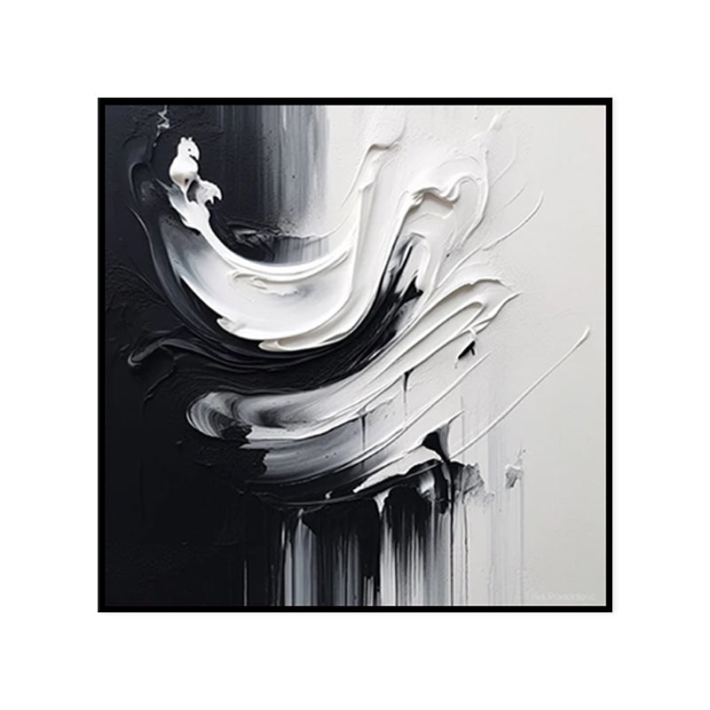 Black And White Minimalist Abstract  For Home Decor
