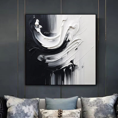 Black And White Minimalist Abstract  For Home Decor