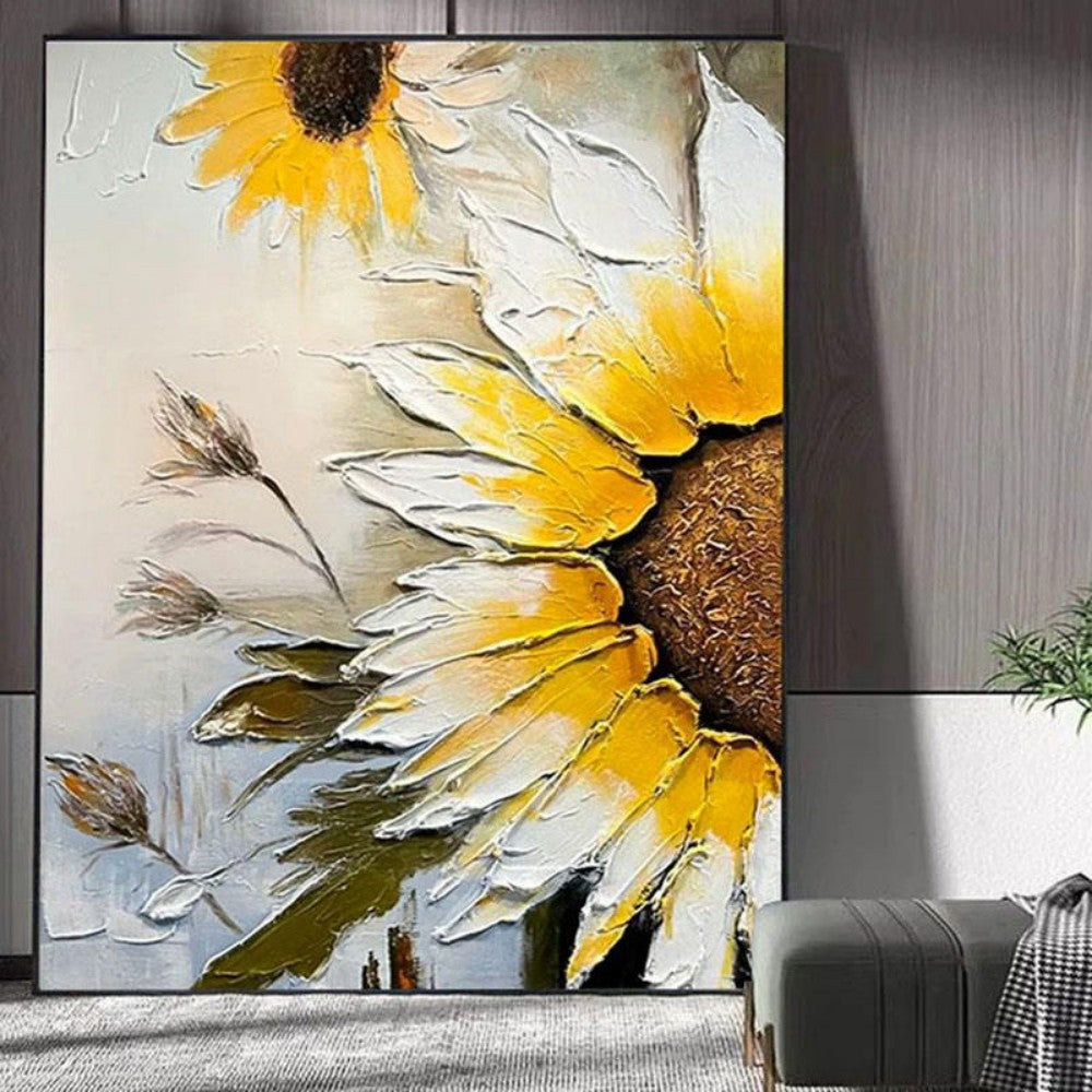 Sunflower Modern Texture For Home Living Room