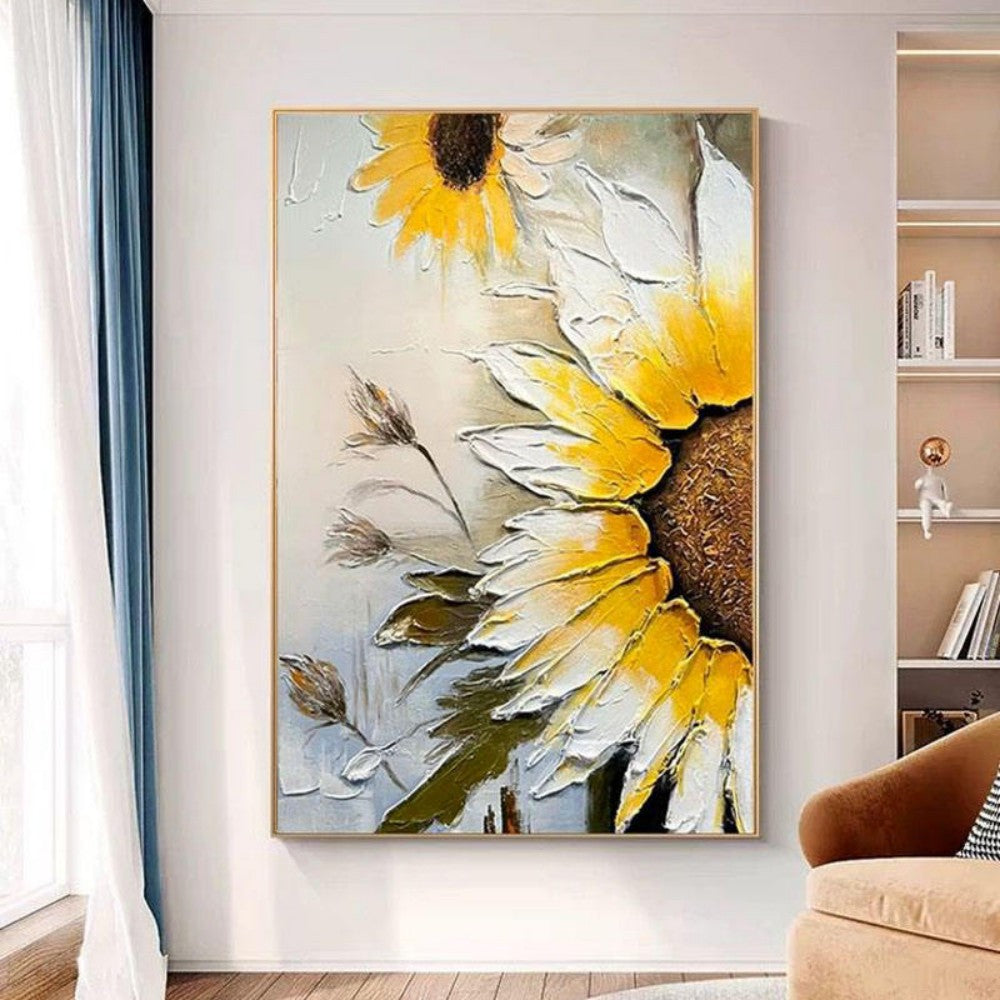 Sunflower Modern Texture For Home Living Room