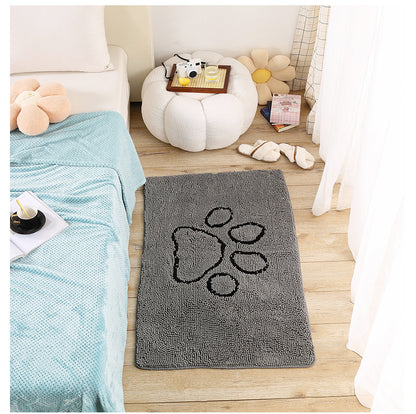 Chenille Embroidered Mat Absorbent For Pets