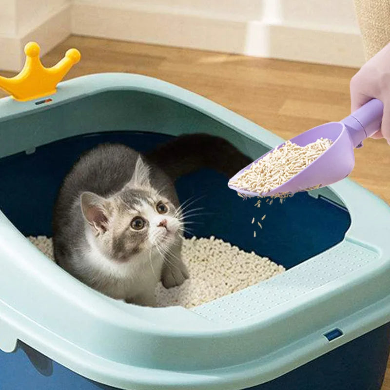 Cat Litter Scoop Plastic Cats Poop Scoop With Base Pets