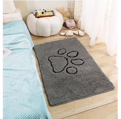 Chenille Embroidered Mat Absorbent For Pets