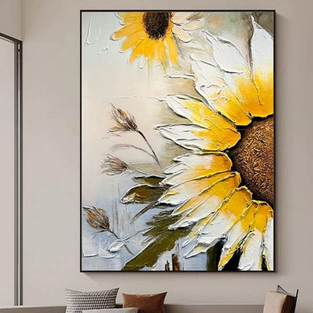 Sunflower Modern Texture For Home Living Room