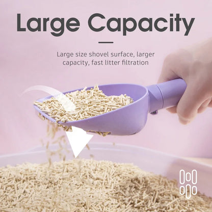 Cat Litter Scoop Plastic Cats Poop Scoop With Base Pets