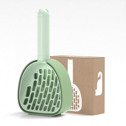 Cat Litter Scoop Plastic Cats Poop Scoop With Base Pets